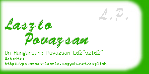 laszlo povazsan business card